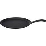 Zemira Lava Döküm Krep / Pizza / Pancake Tavası, Yuvarlak, Metal Saplı, 26CM, Siyah - 00 Beyaz