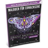Zemira Malbuch Für Erwachsene: Grazile Nachtfalter (A4 Nacht Edition, 40+ Ausmalbilder, Ideal Für Neon & G - --