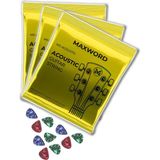 Zemira Maxword Gt-Acoustic-3x Kaliteli Akustik Gitar Teli 3 Takım Set (10 Pena Hediye) - 0-Koyu Mavi