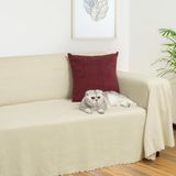 Zemira Mikrofiber Şönil Fitilli Minimalist Koltuk Örtüsü -175X300 cm Large, Çift Taraflı, Kaymaz, Terletme - 001-Renkli - 1 x 32 x 27 cm