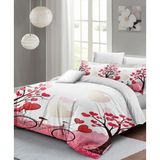 Zemira Monohome Sevgililer Günü Özel Çift Kişilik Nevresim Takımı Pamuk Saten White Love, MONOHOME66567 - 001-Renkli