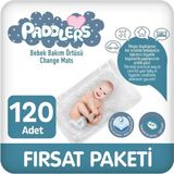 Zemira Paddlers Bebek Bakım Örtüsü 60X60 cm – 120 Adet (12 Paket x 10’lu) Yatak Alt Açma Bezi - 001-Renkli