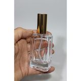 Zemira Paradise 10 Adet 50 ml Cam Yeniden Doldurulabilir Sprey Kolonya Boş Parfüm Şişe Altın Renk Kapaklı - 1 Adet - (ClearEyelets)Black-RadiantOrchid