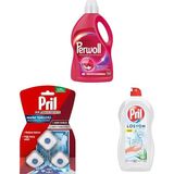 Zemira Perwoll Geliştirilmiş Renkli + Pril Duo Power Experts Kirece Karşı Etkili 3 + Pril Losyon Al - 108 cm - 00-Siyah - Beyaz