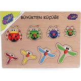Zemira Playwood Ahşap Tutmalı Büyükten Küçüğe Puzzle