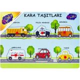 Zemira Playwood Ahşap Tutmalı Puzzle Kara Havataşıtları