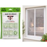 Zemira Pratik Sineklik Hazır Tül Sineklik Çift Kanat 150 cm x 125 Cm, Kapı Pencere Uyumlu, 5.5 Metre Ya - 0 - 1 Ay - 0 - 3 Yaş