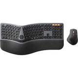 Zemira Protoarc EKM01 Plus Klavye Mouse Seti Ergonomik Sessiz Tuşlu 2.4ghz Siyah Gri - Adaçayı Yeşili