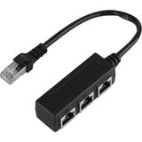Zemira RJ45 Ethernet Splitter Adaptör 1 Erkek 3 Dişi Lan Çoklayıcı Internet Paylaştırıcı Cat5 Ca