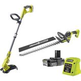 Zemira Ryobi V One+ Akülü Motorlu Tırpan Akülü Çalı Budama Makası Kombo Kit RY18LT18HTA-120 (Ayarlan