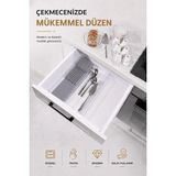 Zemira Sas Haus Çekmece Içi Bıçaklık Organizer Bölmeli Mutfak Düzenleyici Gri S-11029 - 00-Siyah - Beyaz