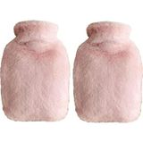 Zemira Sicak Su Torbasi 2 Adet,yan Cepli Pembe Peluş Termofor 27X17X2CM 750ML