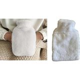 Zemira Sicak Su Torbasi Yan Cepli Beyaz Peluş Termofor 27X17X2CM 750ML - --