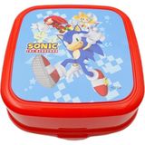 Zemira Sonic 4 Bölmeli Beslenme Kabı, Kaşık-Çatal Içinde, Kırmızı - 00-Siyah - Beyaz