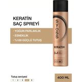 Zemira Syoss Keratin Saç Spreyi, 400 ml x 2 Paket, 3'ü 1 Arada, Kompleksi - 0 - Siyah
