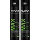 Zemira Syoss Max Hold Saç Spreyi, 400ML, 48 Saat Mega Güçlü Tutuş, 2'li Set - 0 - Siyah