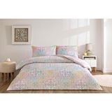 Zemira Taç Nevora Ranforce Standart Pamuk Nevresim Takımı, Pembe, Çift Kişilik - 001-Renkli - 1 x 32 x 27 cm