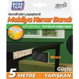 Zemira Tape Yuvarlak Mobilya Masa Kenar Bandi, mm x 5 mt Boyut, Siyah - 0 - --