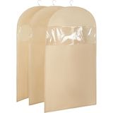 Zemira Textile 3'lü Bej Balıksırtı Elbise Kılıfı Set - 00-Siyah - Beyaz