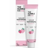 Zemira The Humble Co. Toothpaste Kids Strawberry 75 ml Çocuklar Için Çilek Aromalı Doğal Macunu 75 Ml,