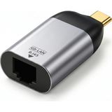 Zemira To Ethernet Çevirici Mini Adaptör - 1000 Mbps'e Kadar Hız - Usb-C'den RJ45 Gigabit Lan Dönüş - 0 - Siyah