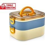 Zemira Yeni Nesil Sefer Tası Lunch Box Beslenme Kabı Paslanmaz Çelik 1300 ml - 0 - 19 lt - 0 Siyah