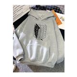 ZEMLİYA Attack On Titan Logo Oversize Kapüşonlu Sweatshirt Hoodie Aot