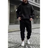 ZEMLİYA gyb - Erkek Kapşonlu Bol İçi Pamuklu Jogger Eşofman Takımı