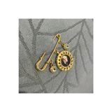 Zemora Jewelry 1 Fotoğraflı Anı Çengeli - Hatıra İğnesi, Gelin Buketi & Damatlık Yaka İğnesi