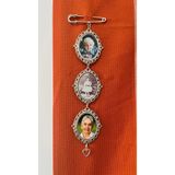 Zemora Jewelry 3 Fotoğraflı Kişiye Özel Gümüş Anı Çengeli – Hatıra İğnesi, Gelin Buketi & Damatlık Yaka İğnesi