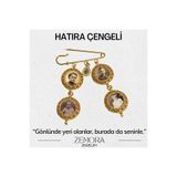 Zemora Jewelry 4 Fotoğraflı Anı Çengeli – Hatıra İğnesi, Gelin Buketi & Damatlık Yaka İğnesi