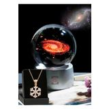 Zemtigo Renk Değiştiren Samanyolu Galaksi Toz Bulutu Nebula Galaxy Led Işıklı Cam Ay Küre & Kar Tanesi Kolye