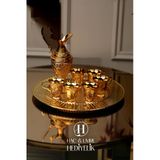 Zemzem Takımı | Zemzem Fincan Seti | Gold Zemzem Sunum Tepsisi, İbrik Ve Bardak Set