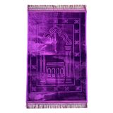 ZemzemHac Lüks Peluş Seccade Mor 01
