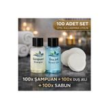 ZEN BUKLET "100'lü ekonomik otel buklet seti" mini şampuan duş jeli sabun otel tipi