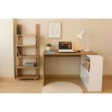 Zen Çalışma Masası Kitaplıklı %100 Mdf - ÇİFT EBAT - Atlantik Çam - Beyaz