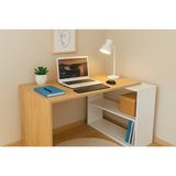 Zen Çalışma Masası Safir Meşe Beyaz %100 Mdf - TEK EBAT - Beyaz - Safir Meşe