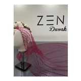 ZEN DUVAK Bordo Gelin Duvağı