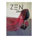 ZEN DUVAK Bordo Nakışlı Gelin Duvağı