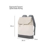 Zen Eco MCE-1305 Sırt Çantası - Çantası, Hırsızlığa Karşı Koruma, Küçük, Mini, 13-14 Inç Laptop, Günlük ve Iş Kullanımı, Şık Tasarım, Üniversite ve Okul Için, Bej - Option-1 - 001-Renkli