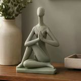 Zen Meditasyon Figürlü Dekoratif Biblo - Ada Yeşili