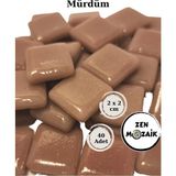 Zen Mozaik Sanatsal Mozaik Çalışmalarınız Için 1 cm Cam Mozaik Taşı - 10X10 mm - Açık Gri - Renk - Mürdüm