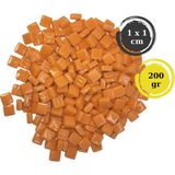 Zen Mozaik Sanatsal Mozaik Çalışmalarınız Için 1 cm Cam Mozaik Taşı - 10X10 mm - Kırmızı - Turuncu