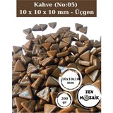 Zen Mozaik Sanatsal Mozaik Çalışmalarınız Için 10X1 X10 mm - Üçgen Cam Mozaik Taşı (200 Gr) - Renk