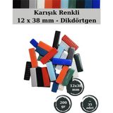 Zen Mozaik Sanatsal Mozaik Çalışmalarınız Için 12 X38 mm - Dikdörtgen Cam Mozaik Taşı - Renk