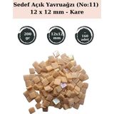 Zen Mozaik Sanatsal Mozaik Çalışmalarınız Için 12X 12 mm Kare - Sedefli Cam Mozaik Taşı (200 Gr) - Sedef Açık Yavruağzı - 11