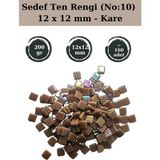 Zen Mozaik Sanatsal Mozaik Çalışmalarınız Için 12X 12 mm Kare - Sedefli Cam Mozaik Taşı (200 Gr) - Sedef Ten Rengi - 10