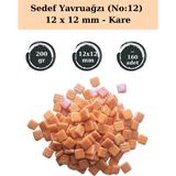 Zen Mozaik Sanatsal Mozaik Çalışmalarınız Için 12X 12 mm Kare - Sedefli Cam Mozaik Taşı (200 Gr) - Sedef Yavruağzı - 12