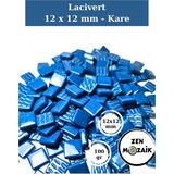 Zen Mozaik Sanatsal Mozaik Çalışmalarınız Için 12X12 mm - Kare Cam Mozaik Taşı (100 Gr) - Renk - Lacivert