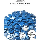 Zen Mozaik Sanatsal Mozaik Çalışmalarınız Için 12X12 mm - Kare Cam Mozaik Taşı (500 Gr) - Renk - Lacivert